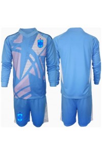 Fotbalové Dres Španělsko Brankářské Dětské Domácí Oblečení ME 2024 Dlouhý Rukáv (+ trenýrky)